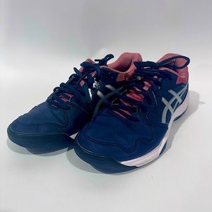 Size 8.5 Women's ASICS GEL-Dedicate 7 Tennis Shoe Peacoat/Pure Silver